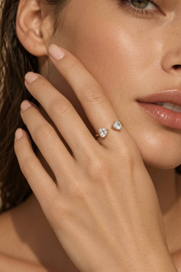Zirkonia Ring aus Edelstahl