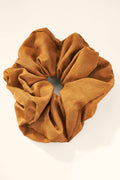 Senffarbener Scrunchie Wildleder Optik