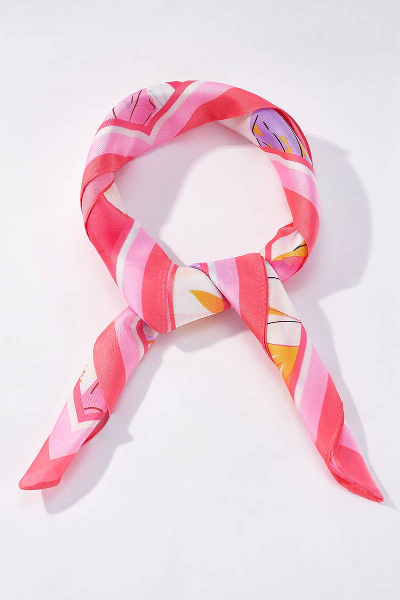 Gemustertes Hals Tuch Pink