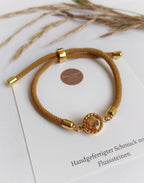 Armband Gold mit Naturstein Anhänger