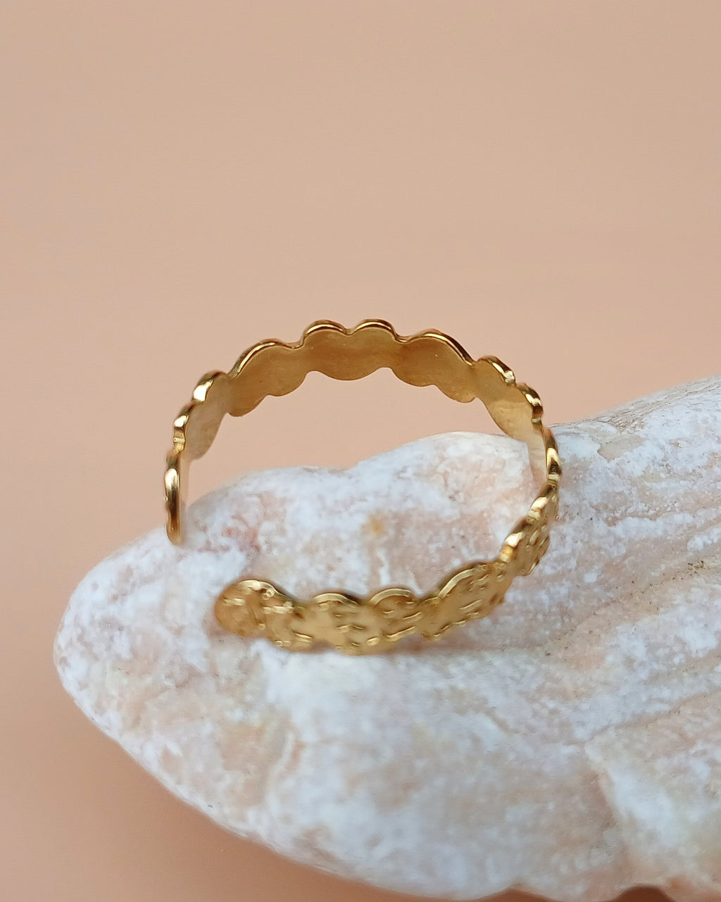 Herz Ring gehämmert