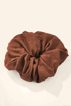 Großer brauner Wildleder Scrunchie