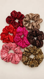 Pailletten Scrunchie für festliche Frisuren