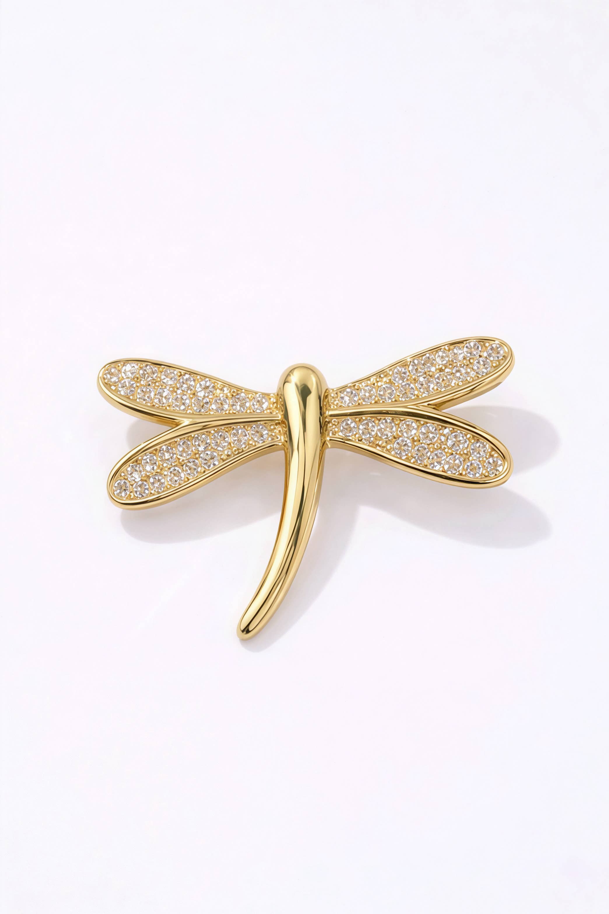 Glitzer Brosche im Libellen Design