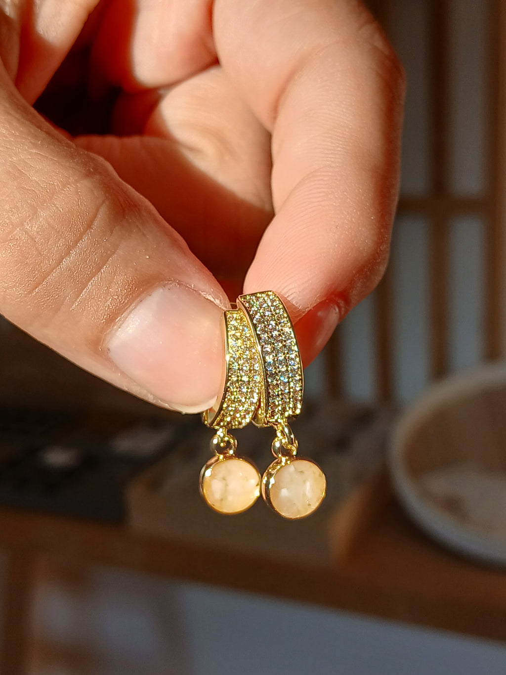 Flussstein Schmuck Ohrringe