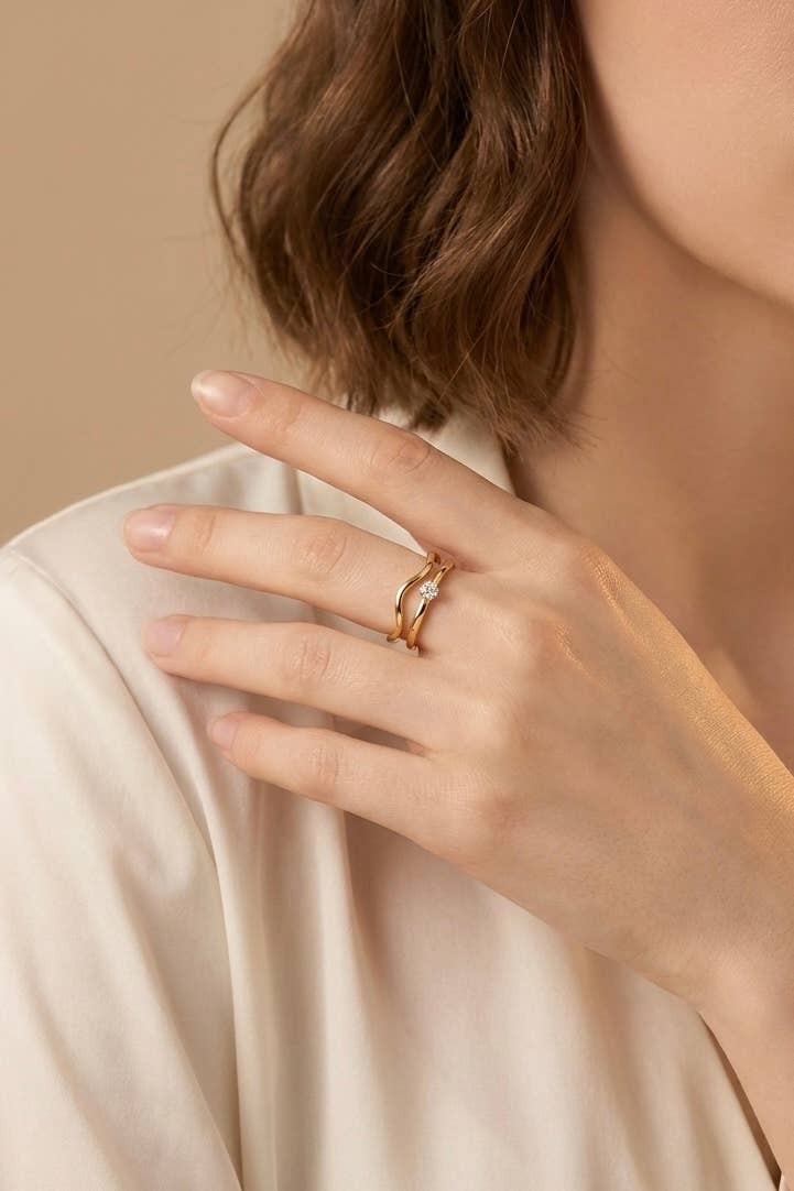 Goldener Damen Ring