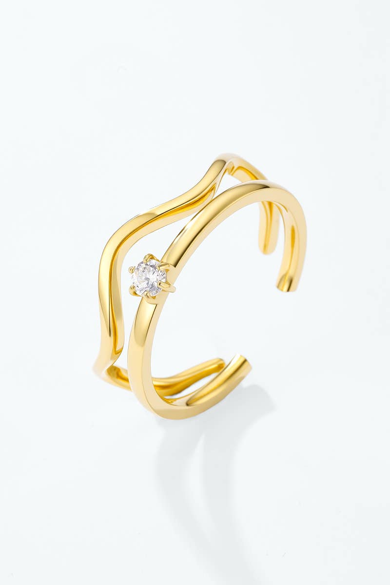 Goldener Ring mit Stein für Damen