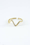 Wellen Ring mit Steinchen