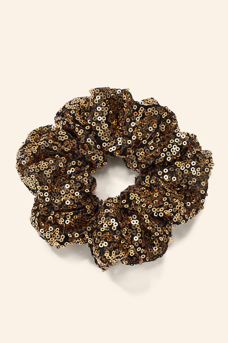 Pailletten Scrunchie für festliche Frisuren