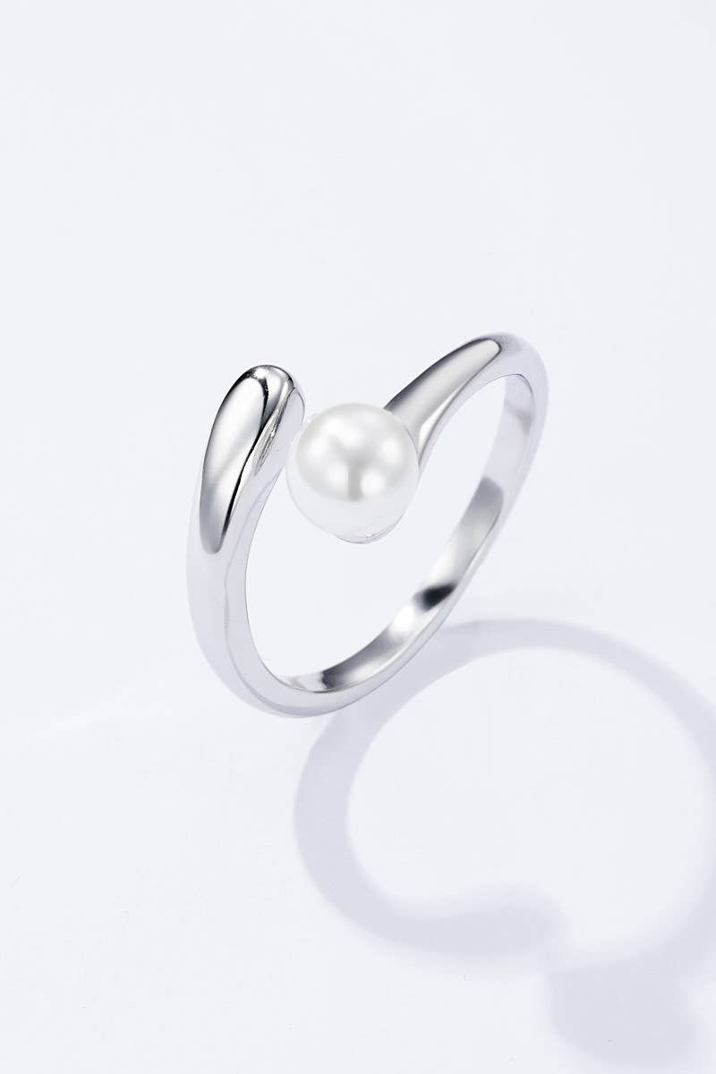 Edelstahl Ring mit Perle