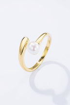 Edelstahl Ring mit Perle