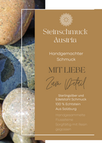 Creolen Gold mit Naturstein in weiß
