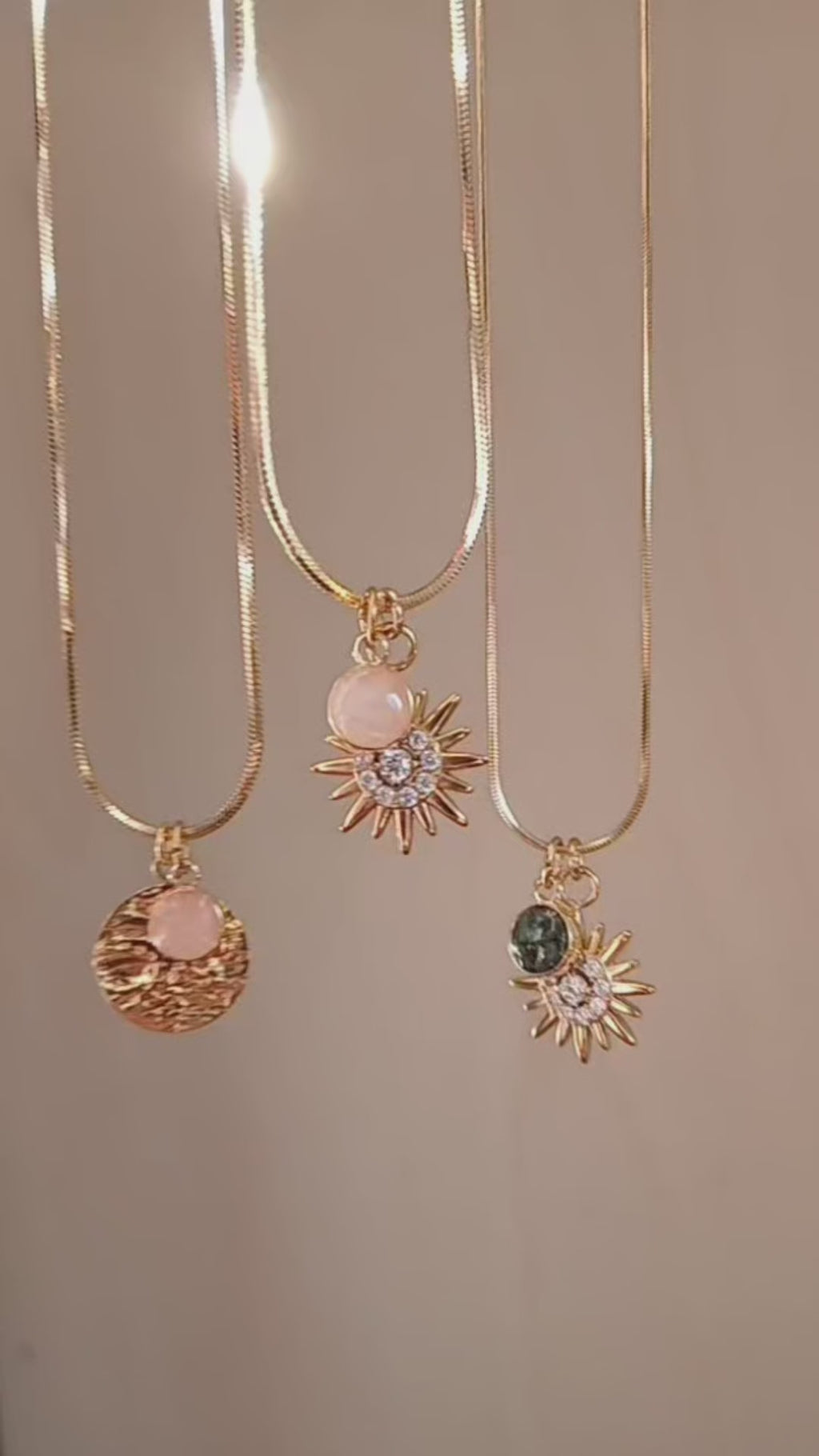 Kette mit Sonnen Anhänger in gold
