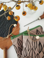 Kleine Leinen Tasche / Portemonnaie