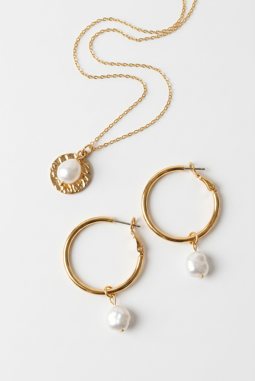 Schmuckset mit Süßwasserperlen