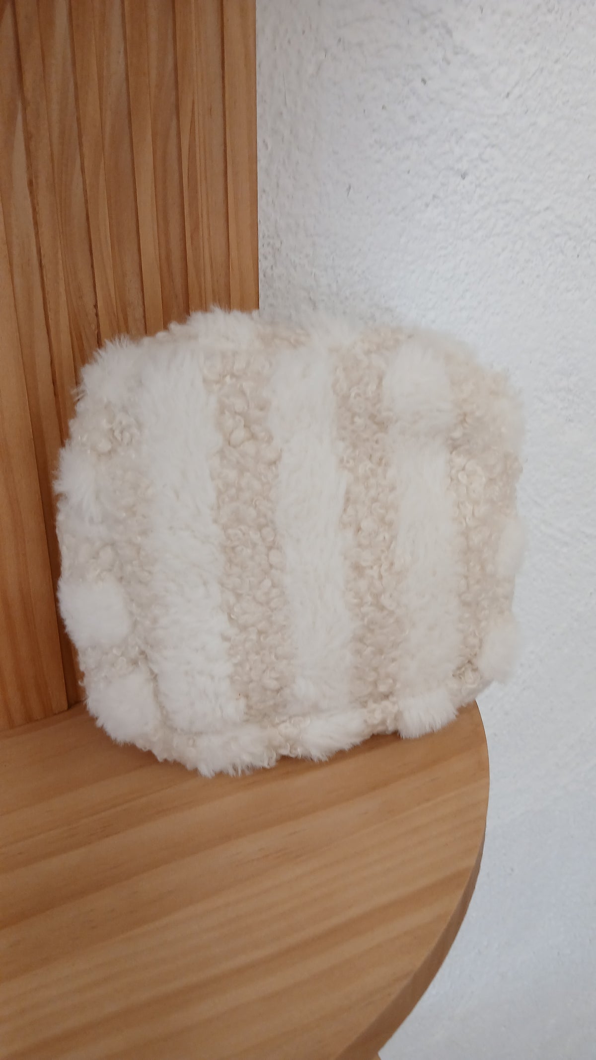 Kosmetiktasche Teddy grau-weiß