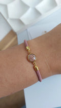 Damen Kordel Armband in Mauve