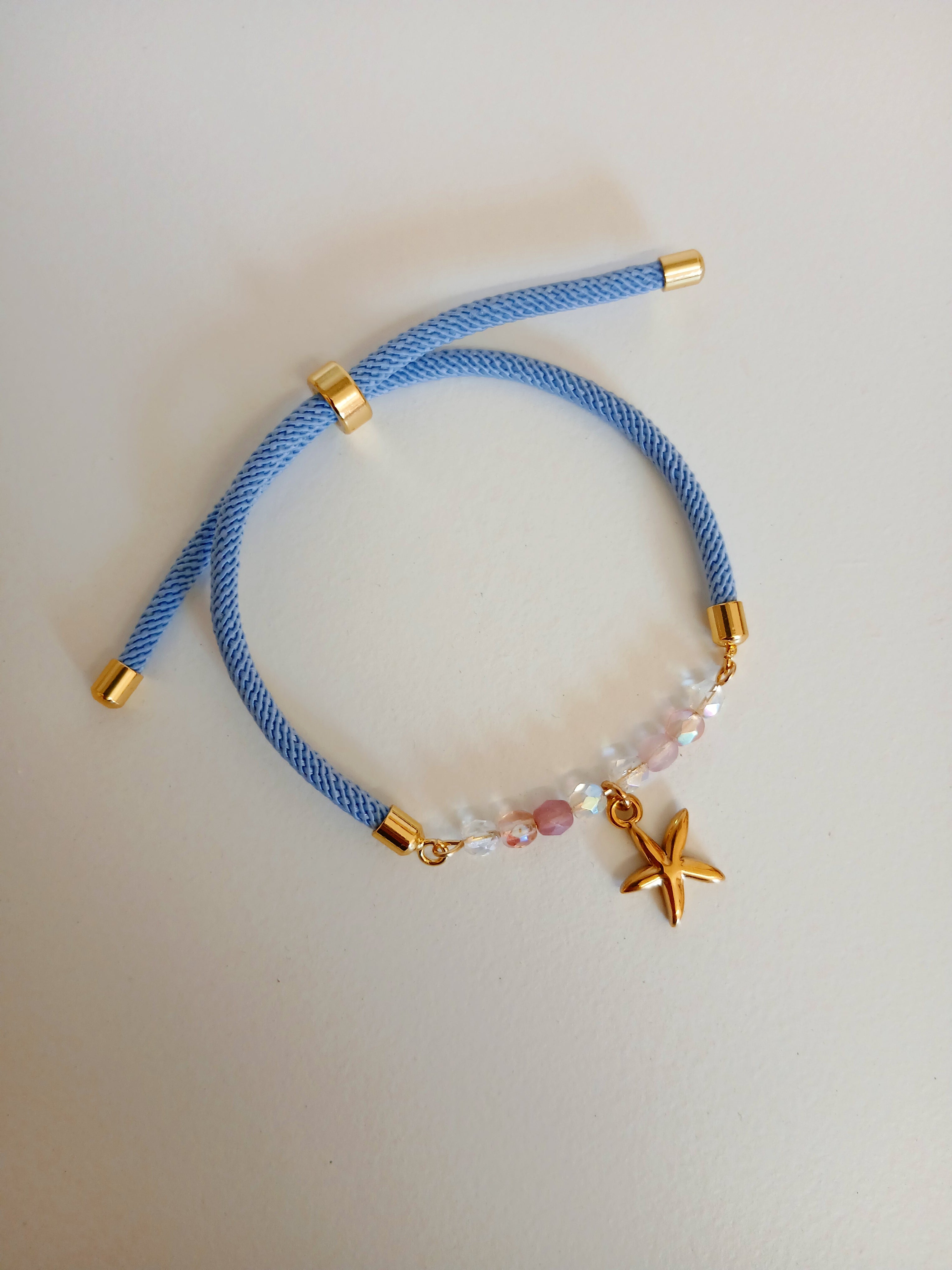 Armband hellblau mit Seestern