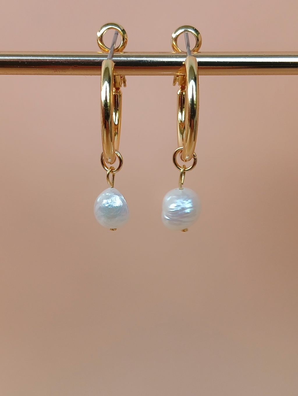 Creolen mit Süßwasserperlen 