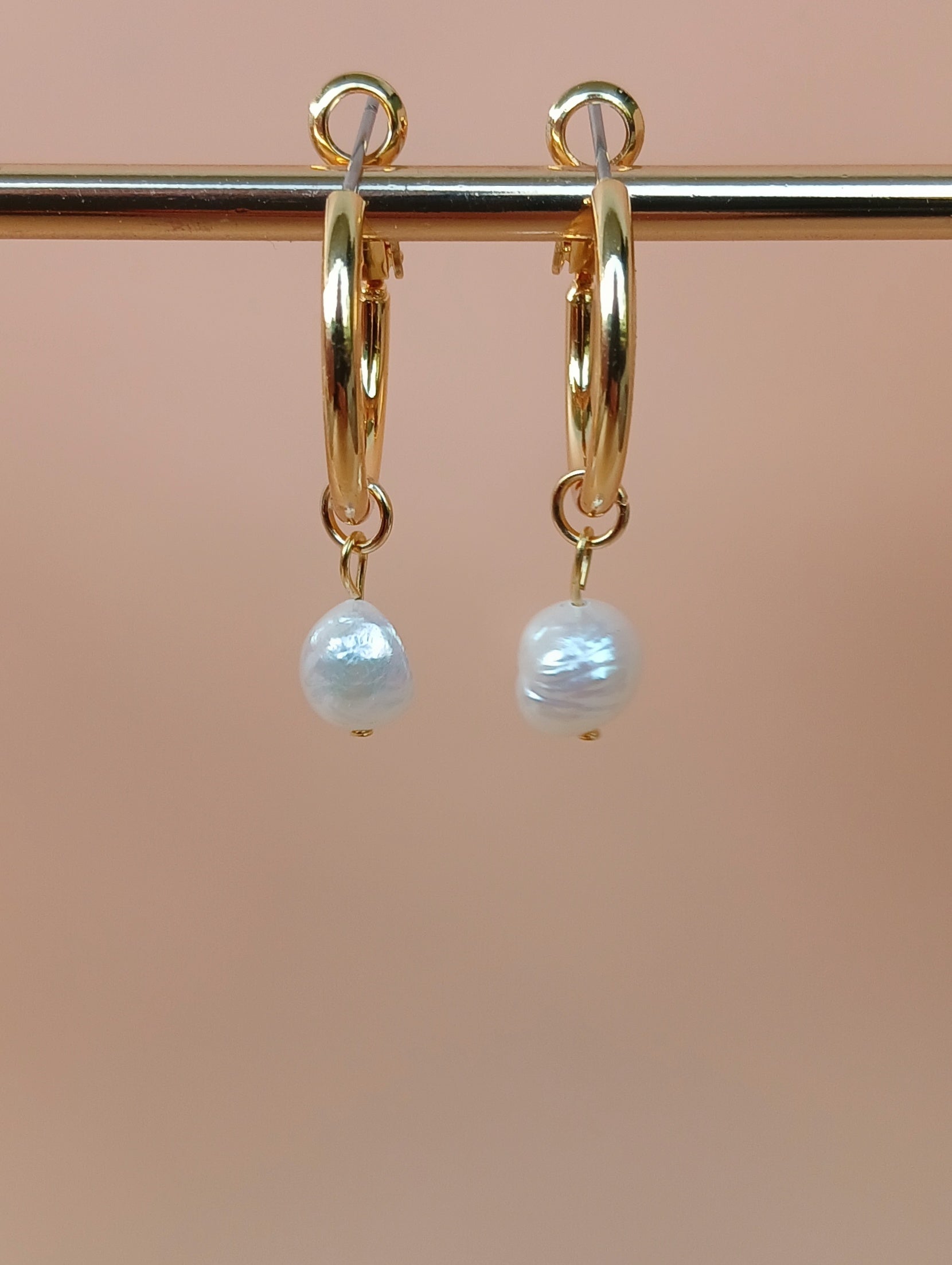 Creolen mit Süßwasserperlen 