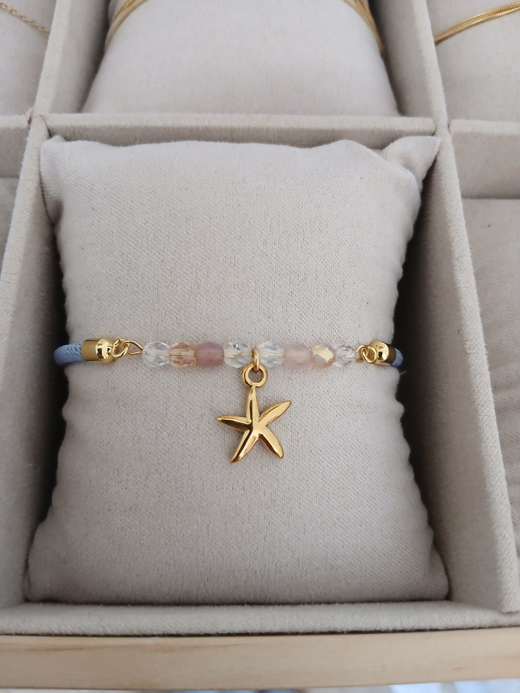 Armband hellblau mit Seestern