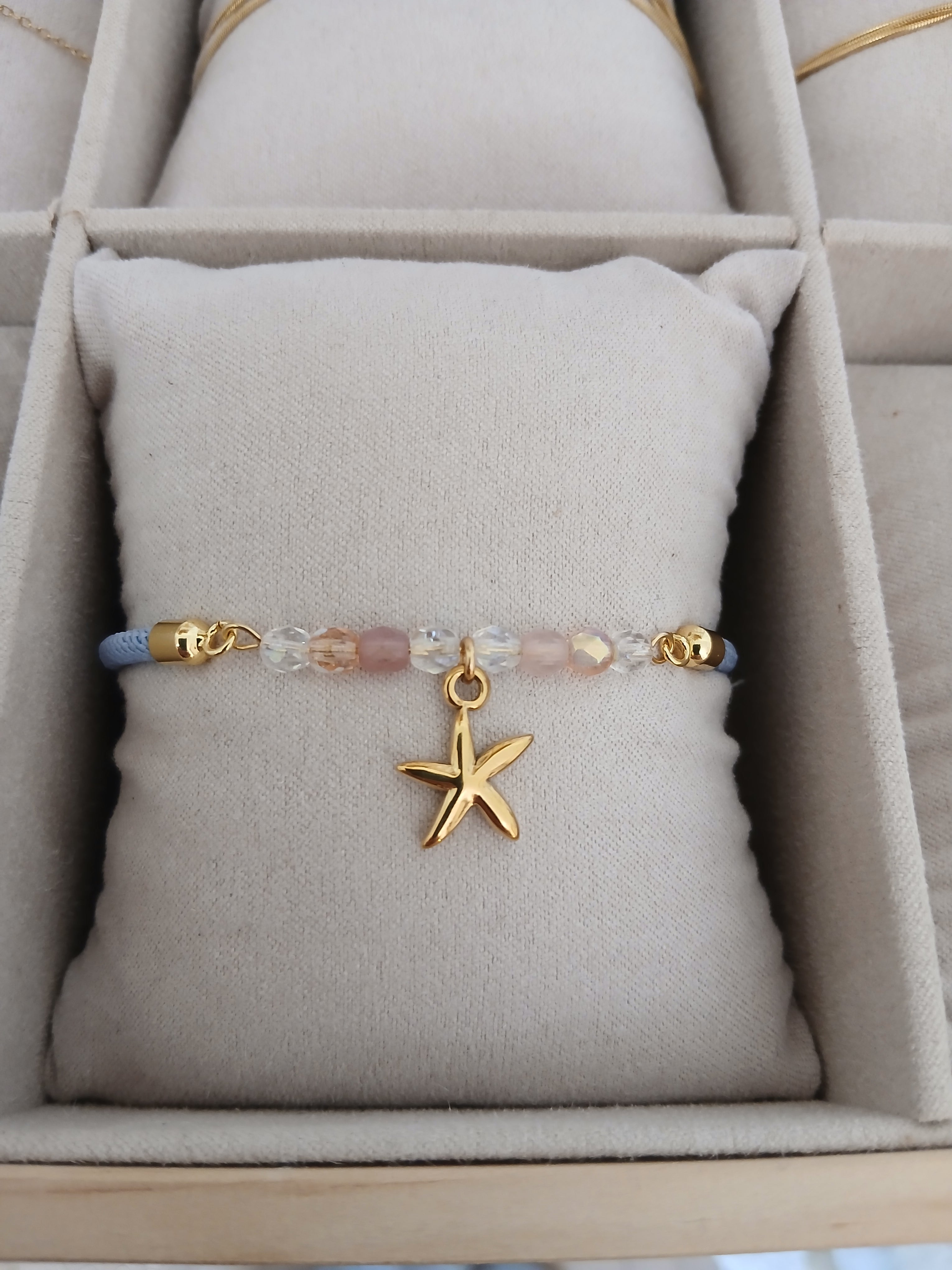 Armband hellblau mit Seestern