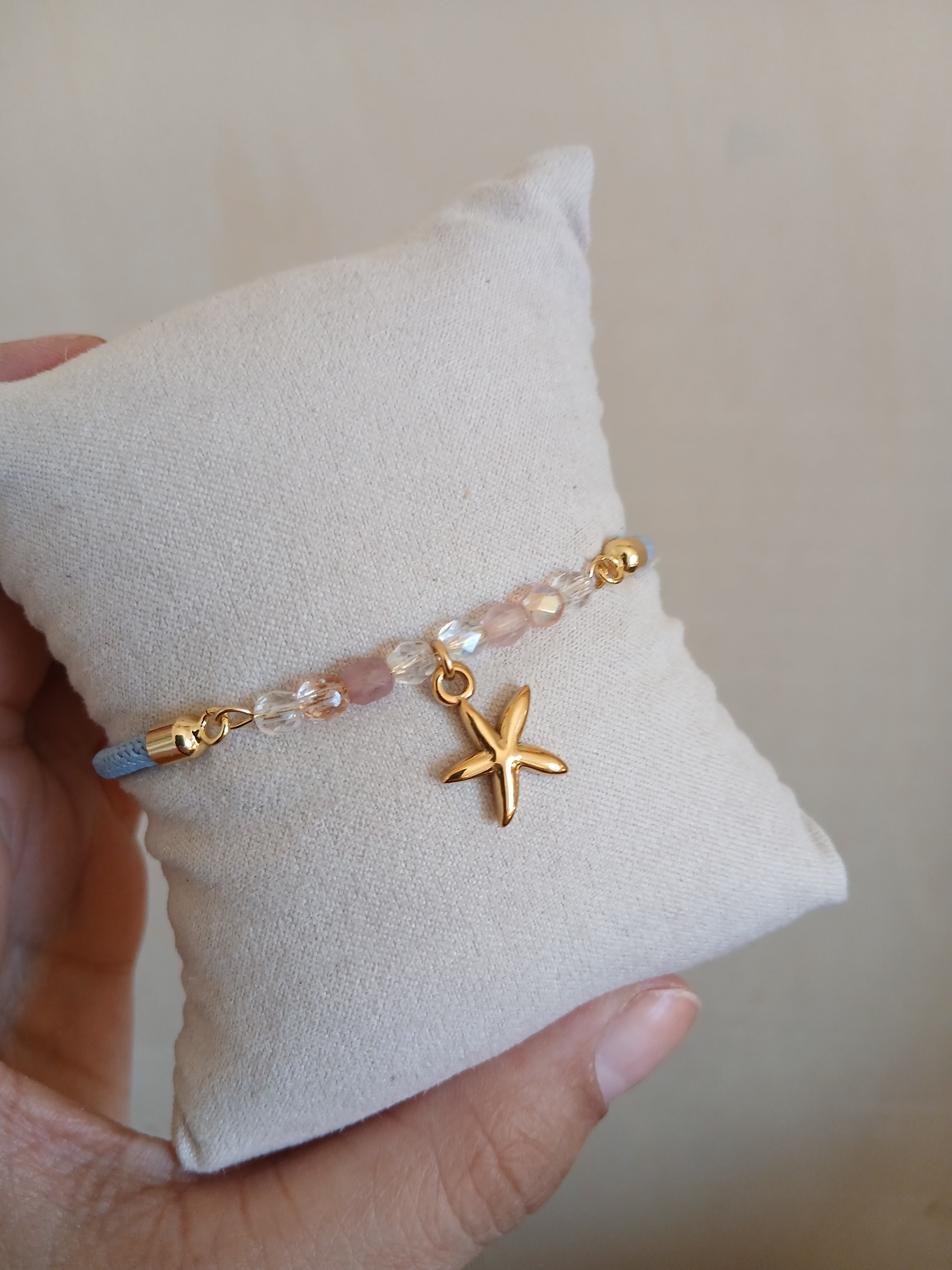 Armband hellblau mit Seestern