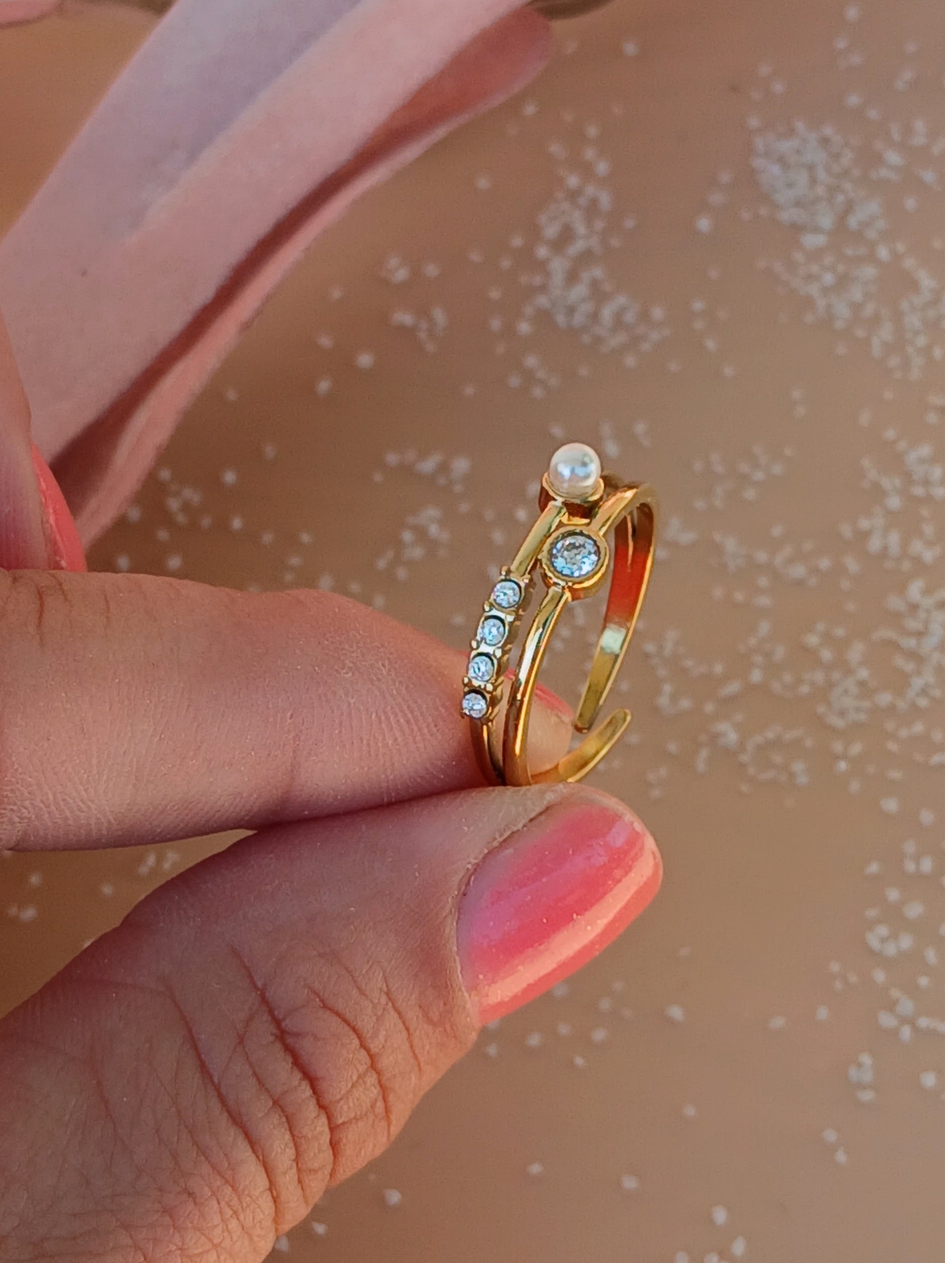 Zirkonia Ring aus Edelstahl